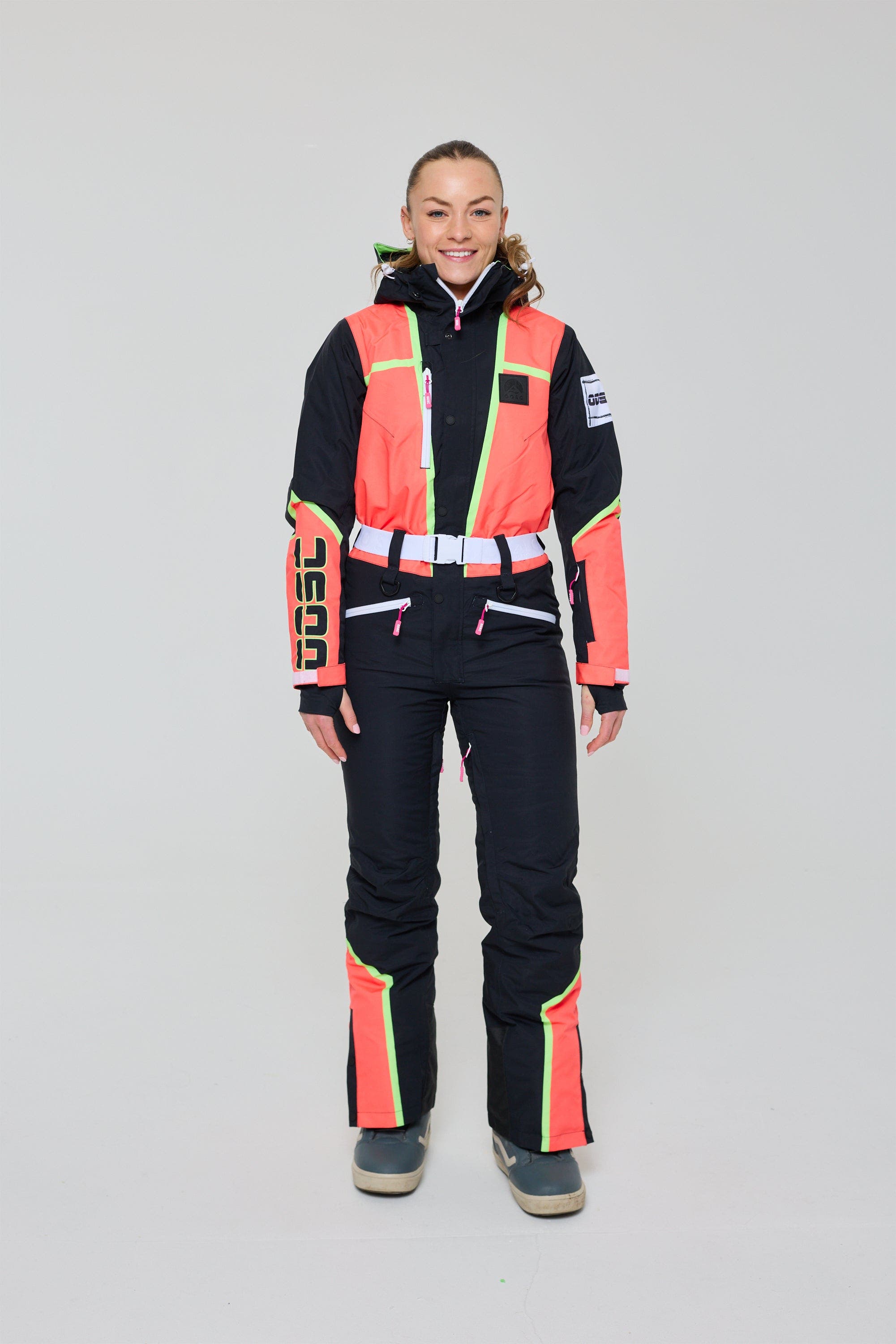 selected Black and neon orange