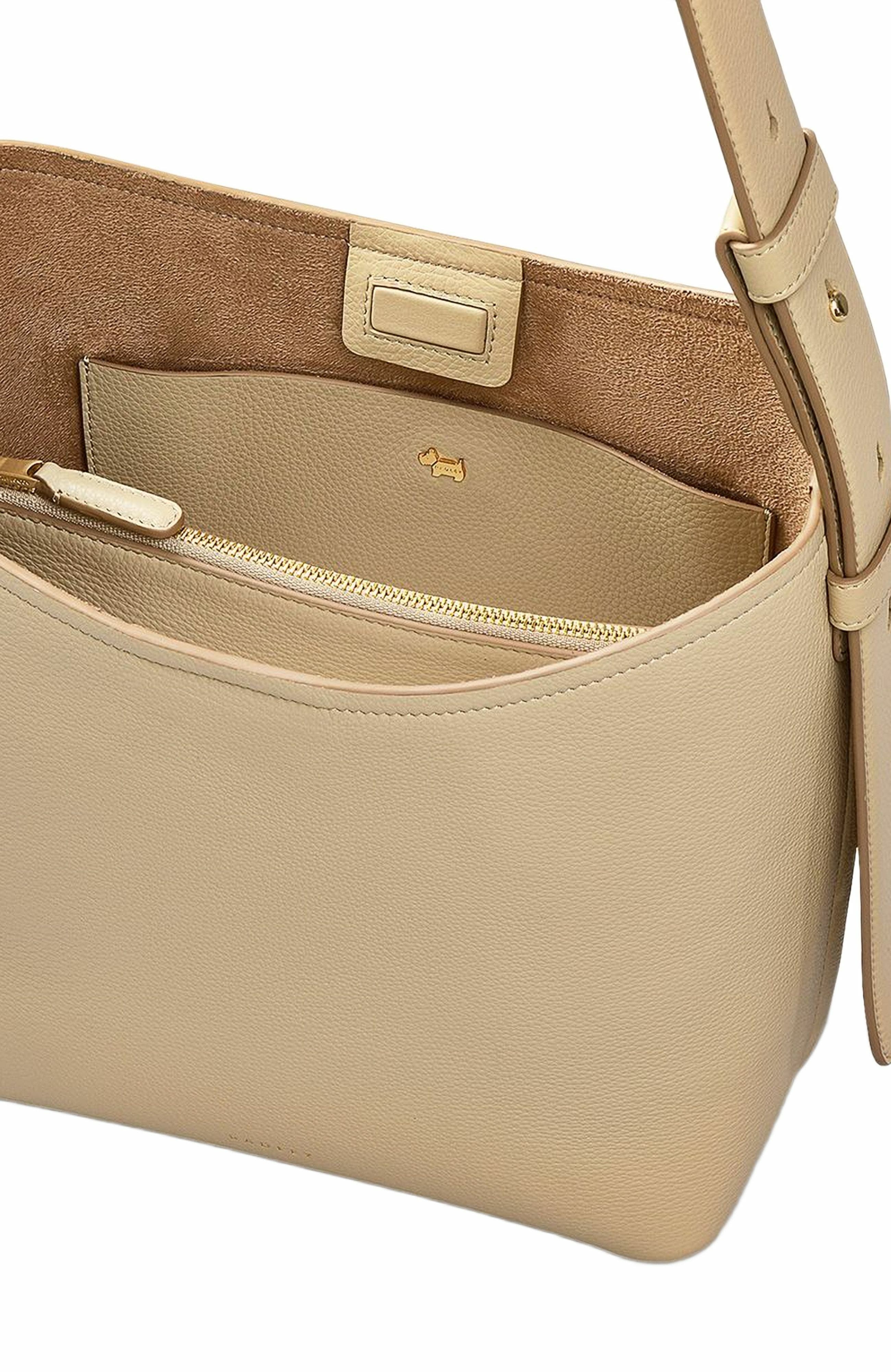 Radley Bathurst Mews Medium Ziptop Shoulder Bag, Alternate, color, Stone