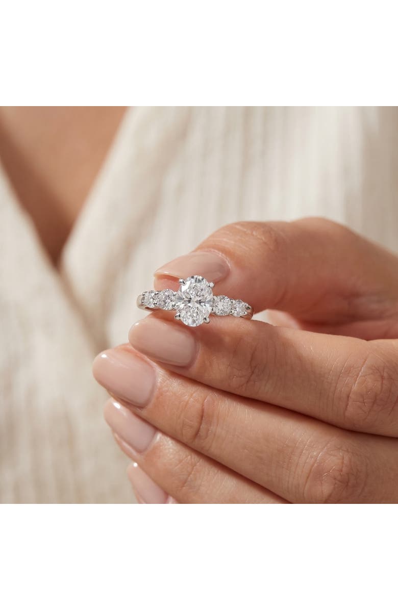 Bliss Diamond 1 1/2Ct TW Oval Cut Engagement Ring 14k Gold Lab Grown, Alternate, color, 14K White Gold