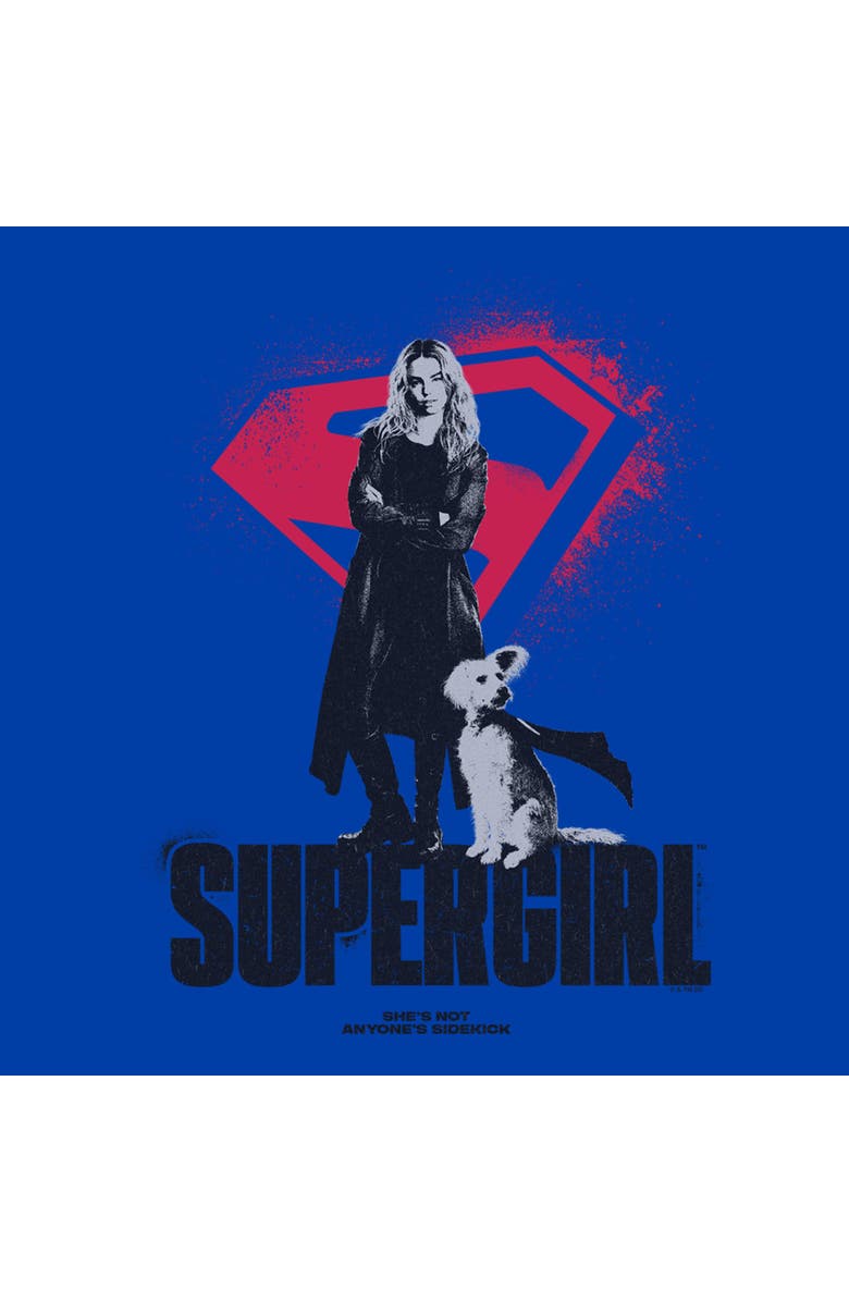 Supergirl Men's Supergirl Kara And Krypto Graphic T-Shirt, Alternate, color, Royal Blue