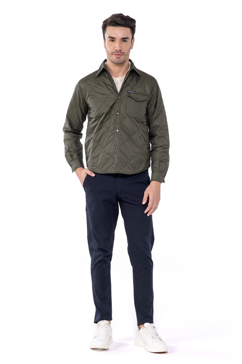 Quilted Shirt Jacket, Alternate, color, Olive