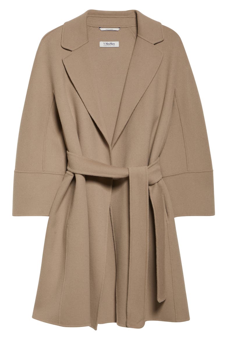 Arona Double Face Virgin Wool Belted Coat, Alternate, color, TURTLEDOVE