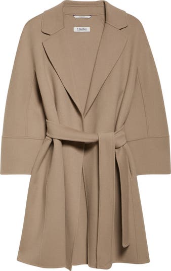 Max Mara Arona Double Face Virgin Wool Belted Coat | Nordstrom
