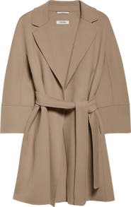 Max Mara Arona Double Face Virgin Wool Belted Coat