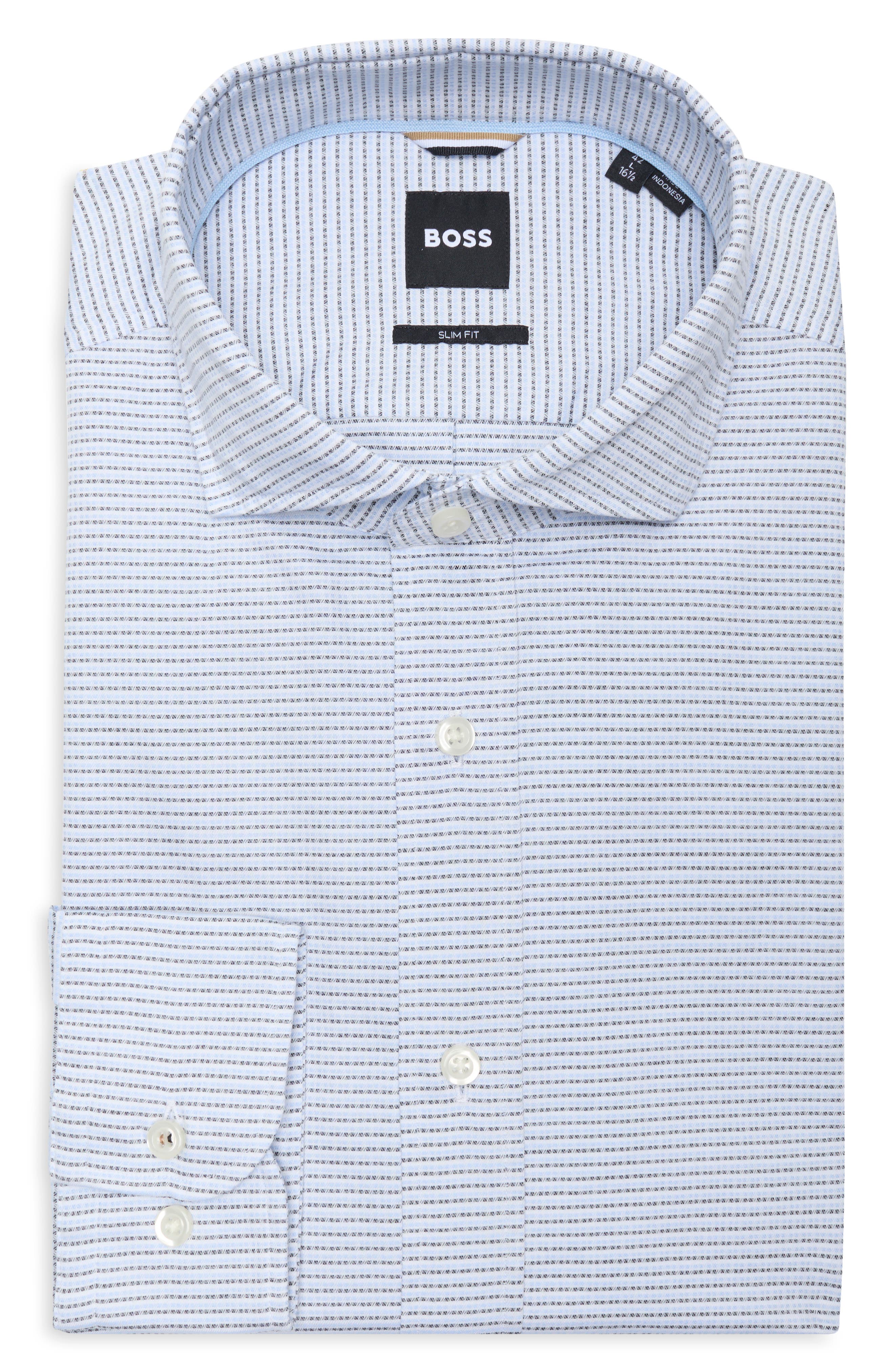 BOSS Hank Kent Slim Fit Cotton Dress Shirt