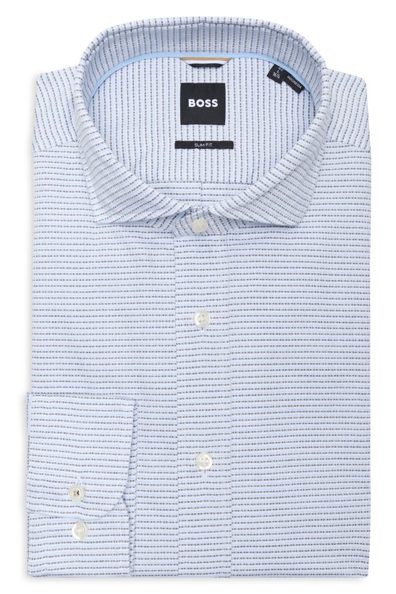 Hank Kent Slim Fit Cotton Dress Shirt, Alternate, color, LIGHT/ PASTEL BLUE