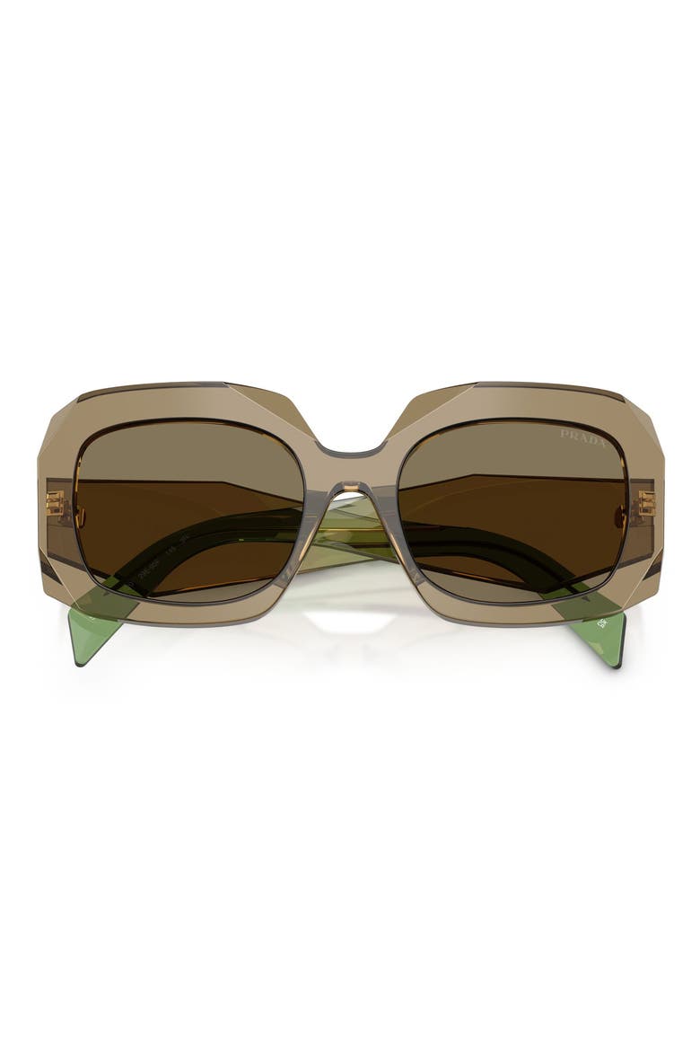 54mm Square Sunglasses, Alternate, color, TERRA / LIGHT BROWN