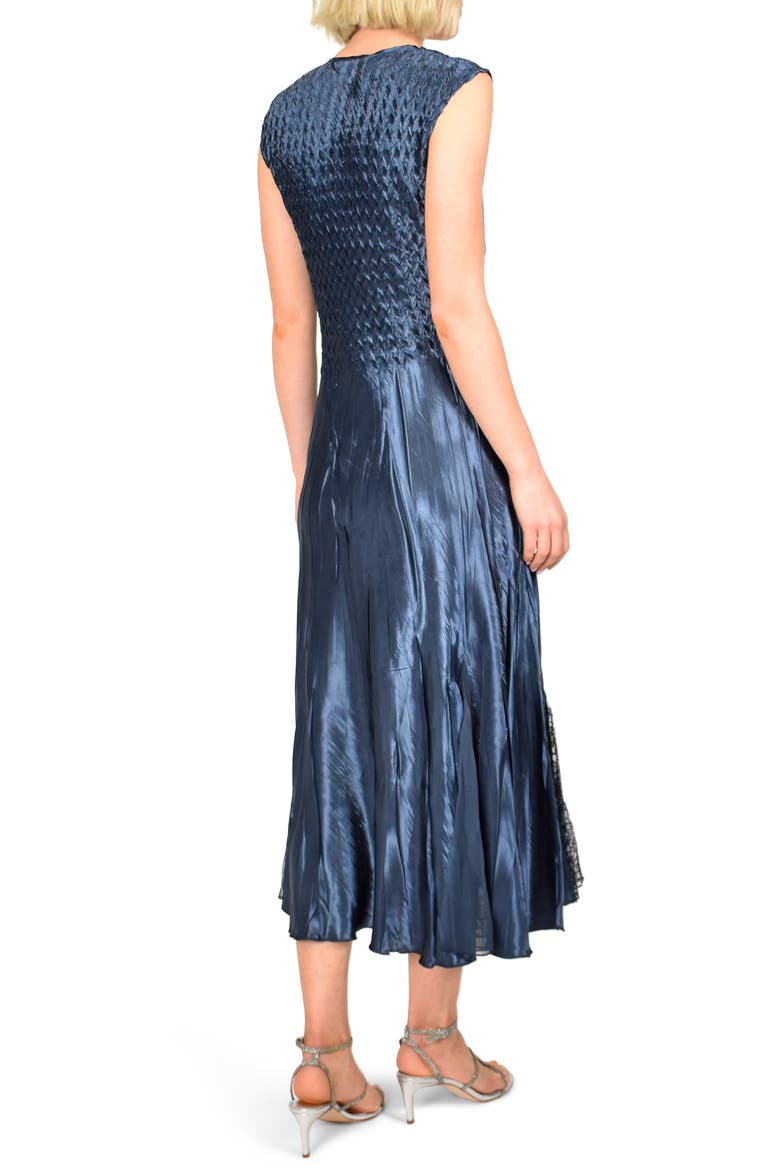 Charmeuse Midi Dress with Jacket, Alternate, color, ECLIPSE