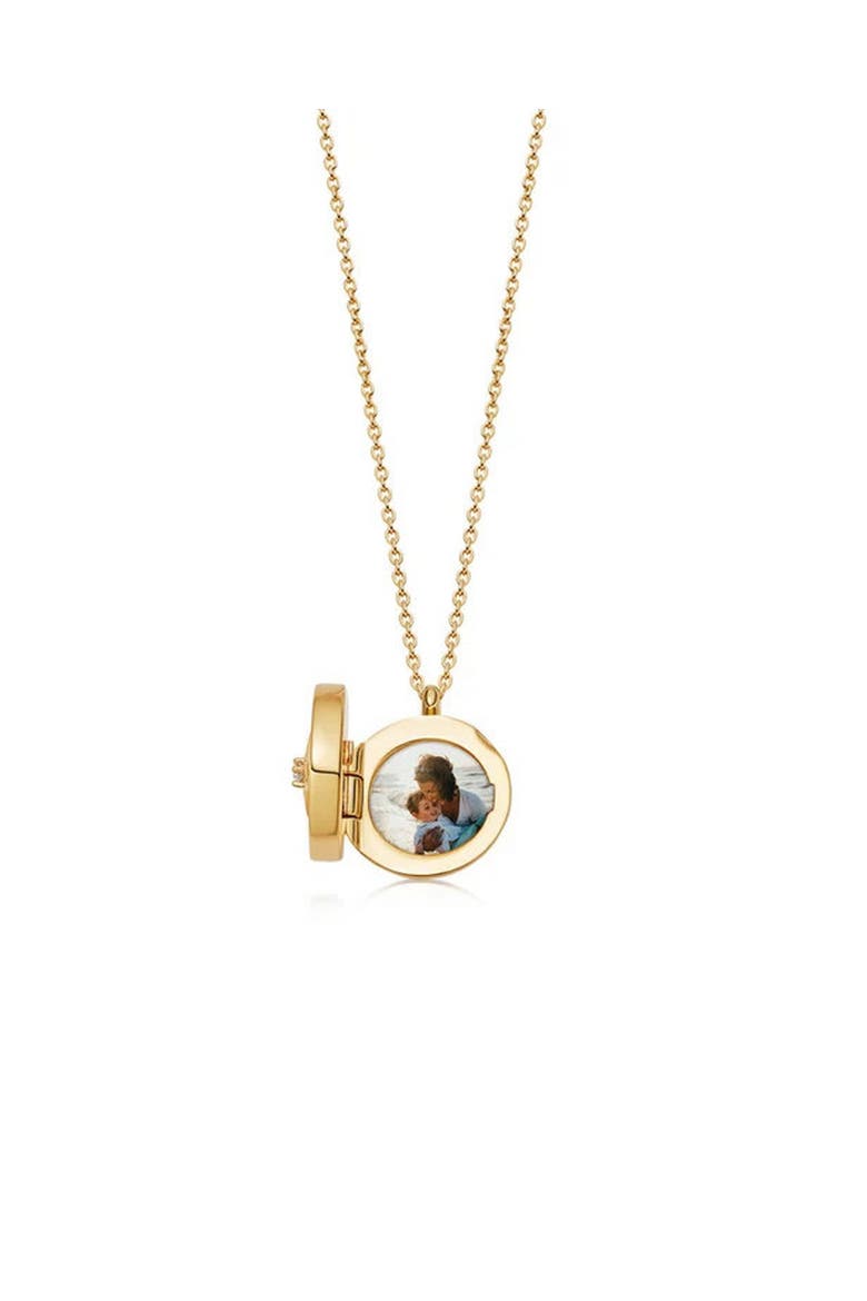 Gold Polaris Mother of Pearl Locket Necklace, Alternate, color, Mother of Pearl