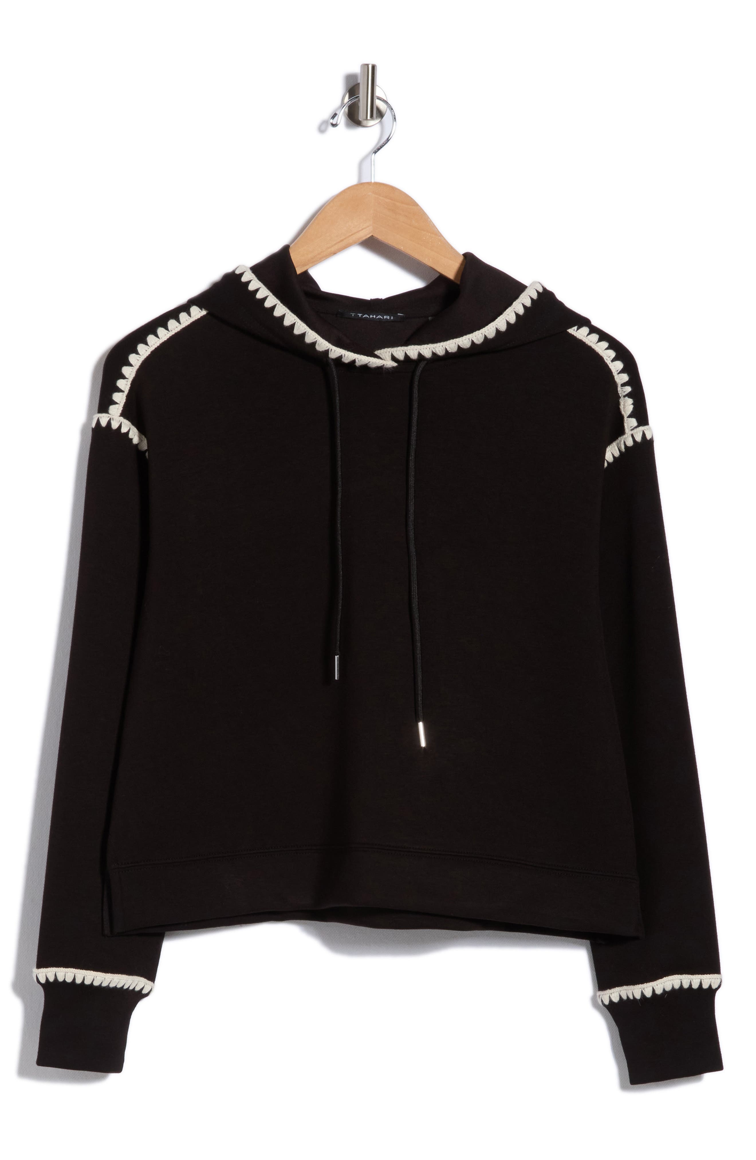 Whipstitch Trim Hoodie