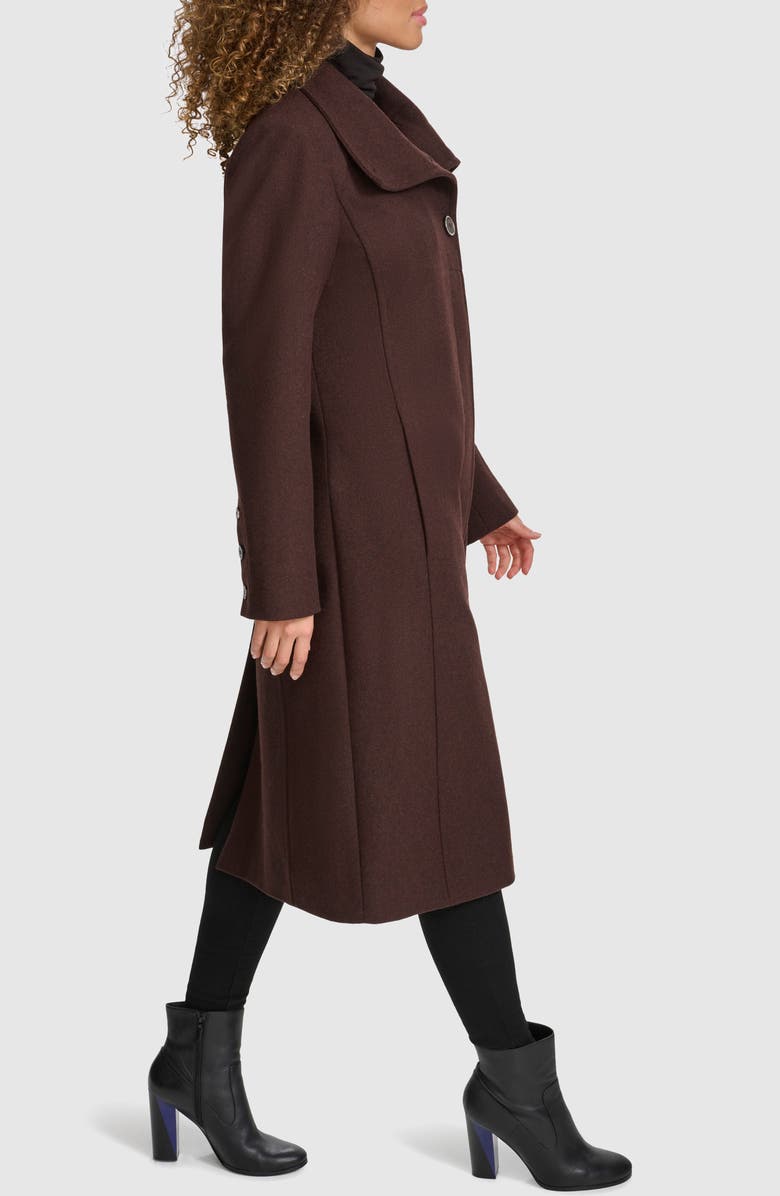 Kenneth Cole New York Walking Coat, Alternate, color, Chocolate