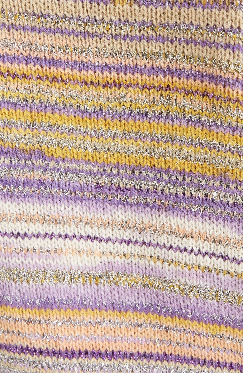 Runway Marc Jacobs Metallic Stripe Crewneck Sweater, Alternate, color,