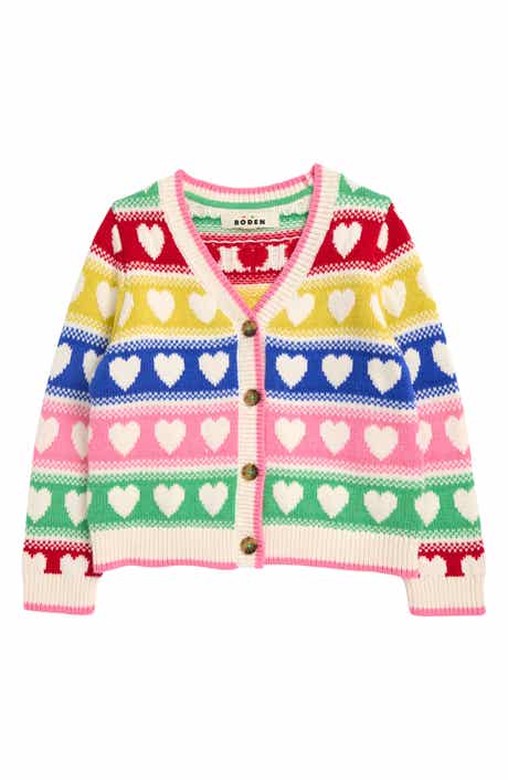 Mini Boden Kids' Flora Fun V-Neck Cardigan