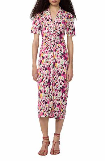 Zoey Short Sleeve Ruched Shirtdress