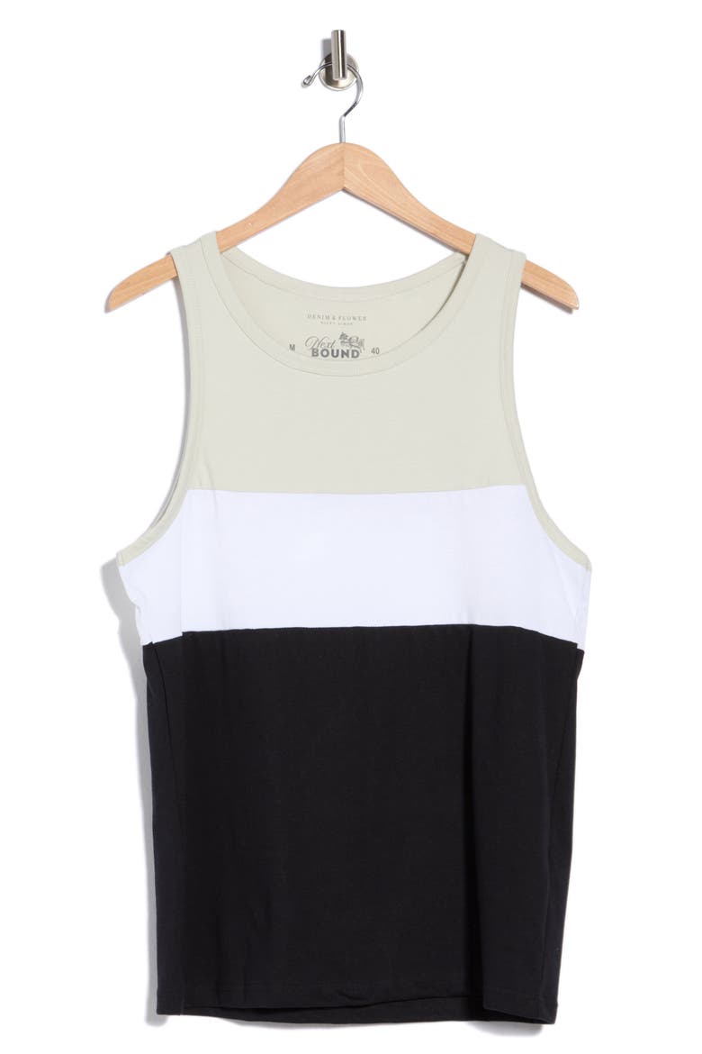 Colorblock Tank, Alternate, color, GREEN W/ WHITE AND BLACK