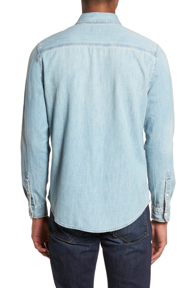 AG Benning Slim Fit Denim Sport Shirt, Alternate, color, 14 Years Barren