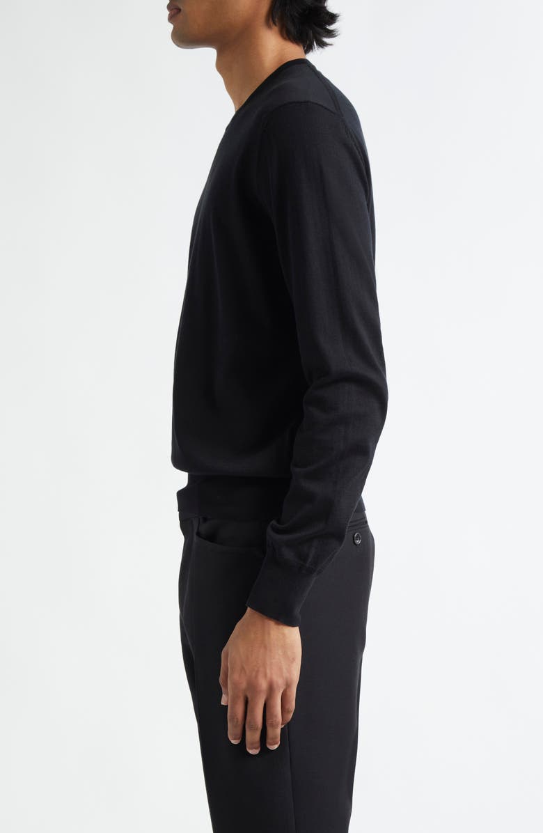 TOM FORD Cotton Crewneck Sweater, Alternate, color, Black