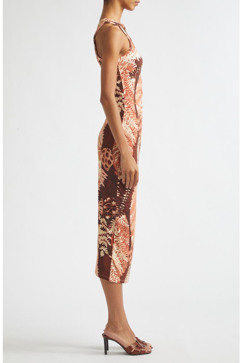 Lola Print Sleeveless Mesh Midi Dress, Alternate, color, PINK