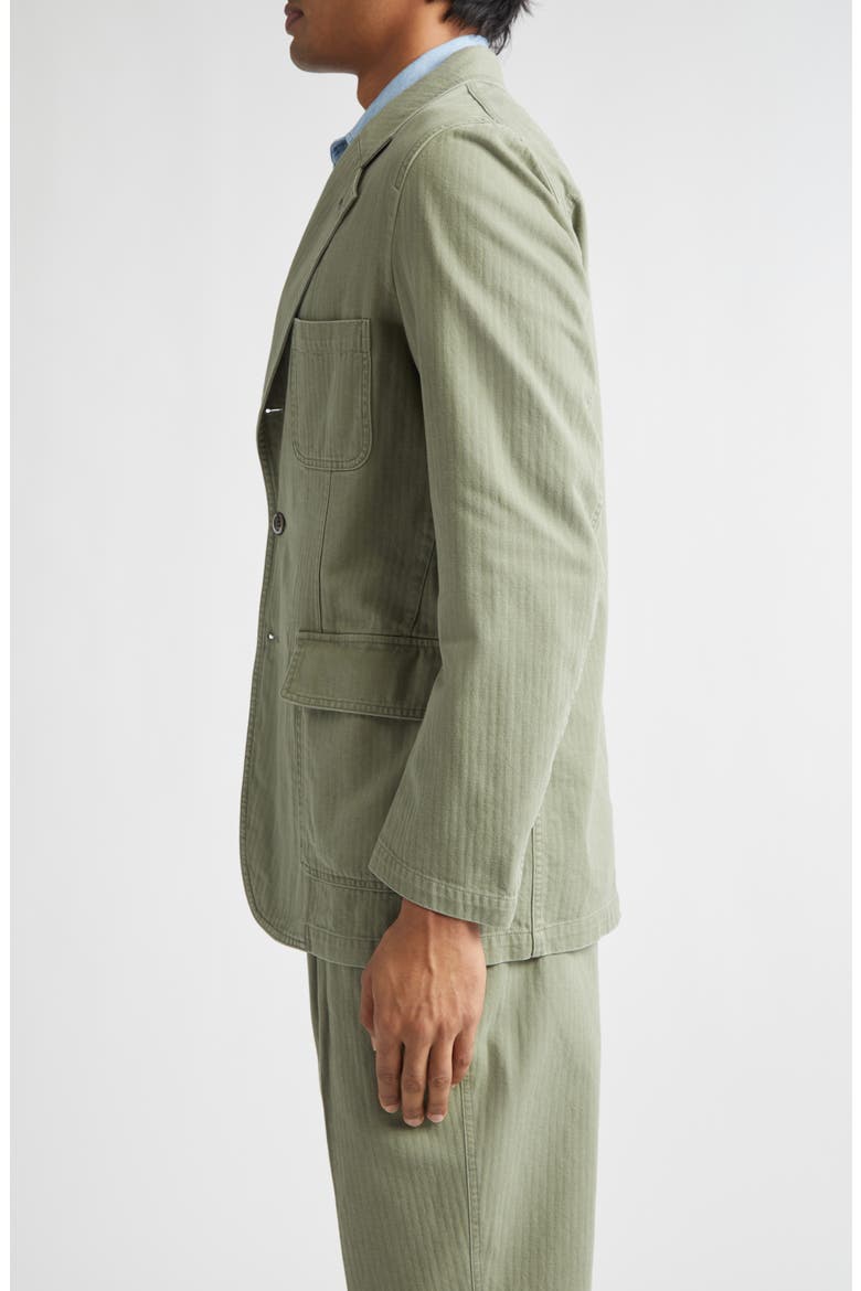 Games Cotton Herringbone Blazer, Alternate, color, OLIVE