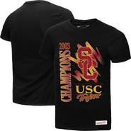 Mitchell & Ness Men's Mitchell & Ness  Black USC Trojans Retro Brush Mineral Wash T-Shirt