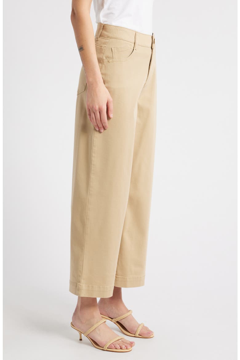 Sam High Waist Ankle Wide Leg Twill Pants, Alternate, color, VINTAGE WALNUT