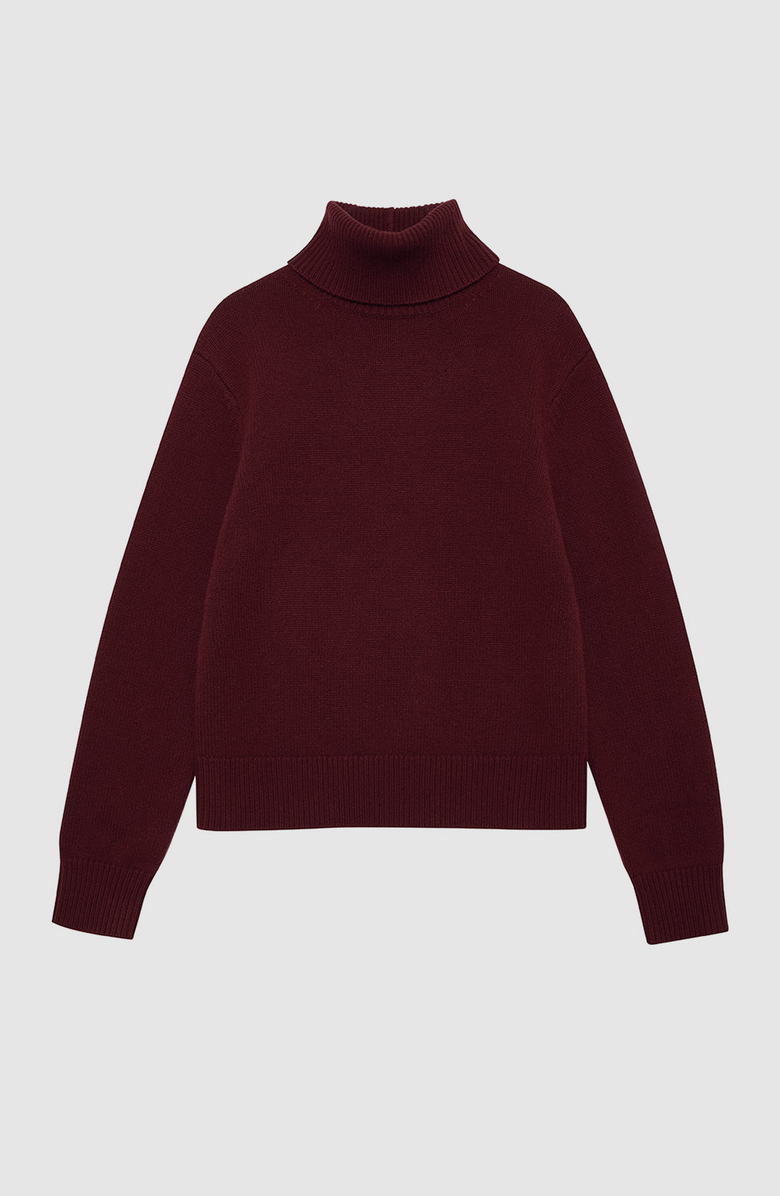 ANINE BING Idra Sweater, Alternate, color, Cabernet