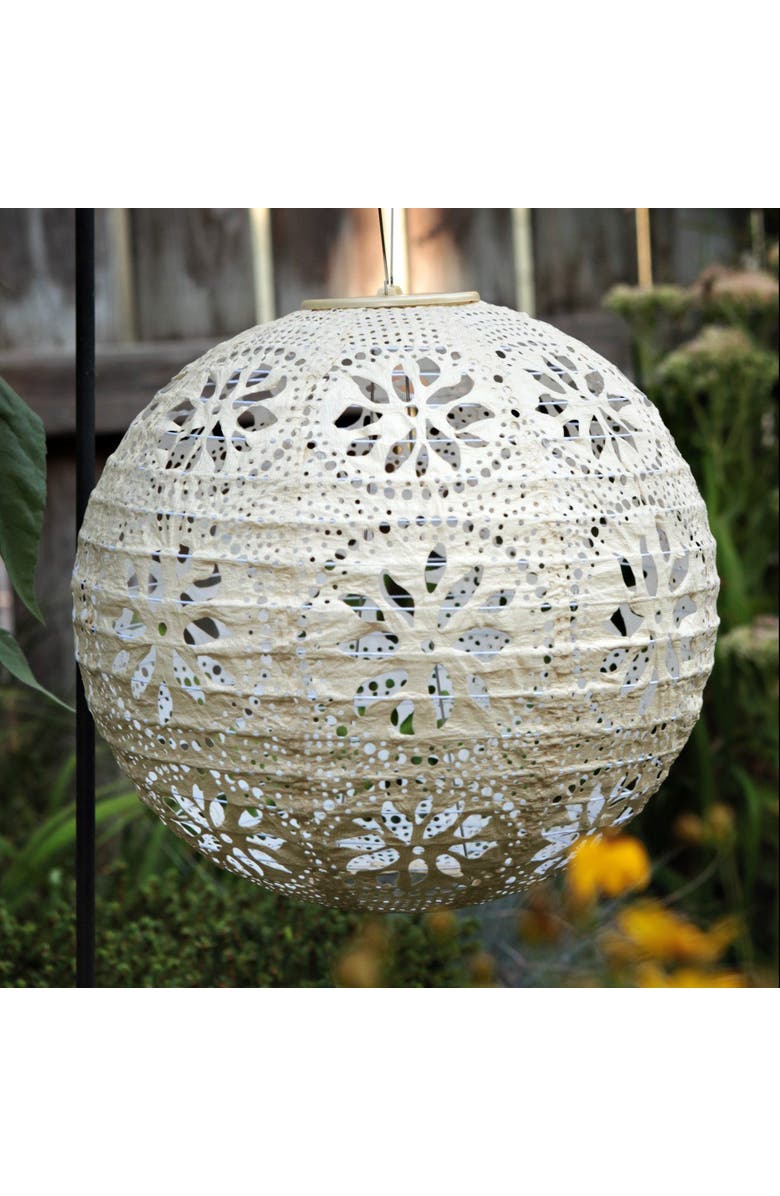 Allsop Home & Garden Soji Stella - Boho Globe Solar Lantern, Alternate, color, Metallic Emerald