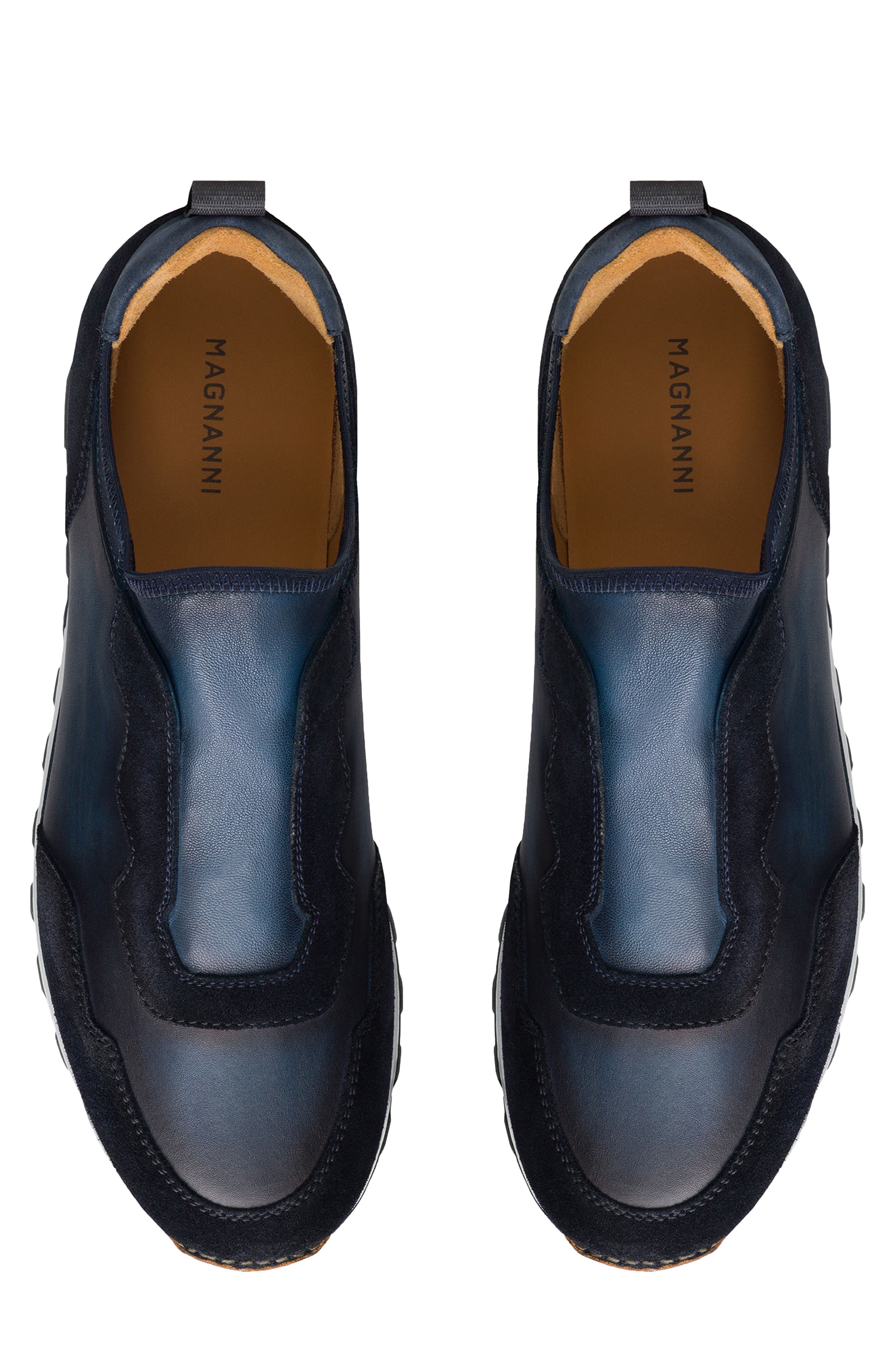 Magnanni Arco Slip-On Sneaker, Alternate, color, Navy