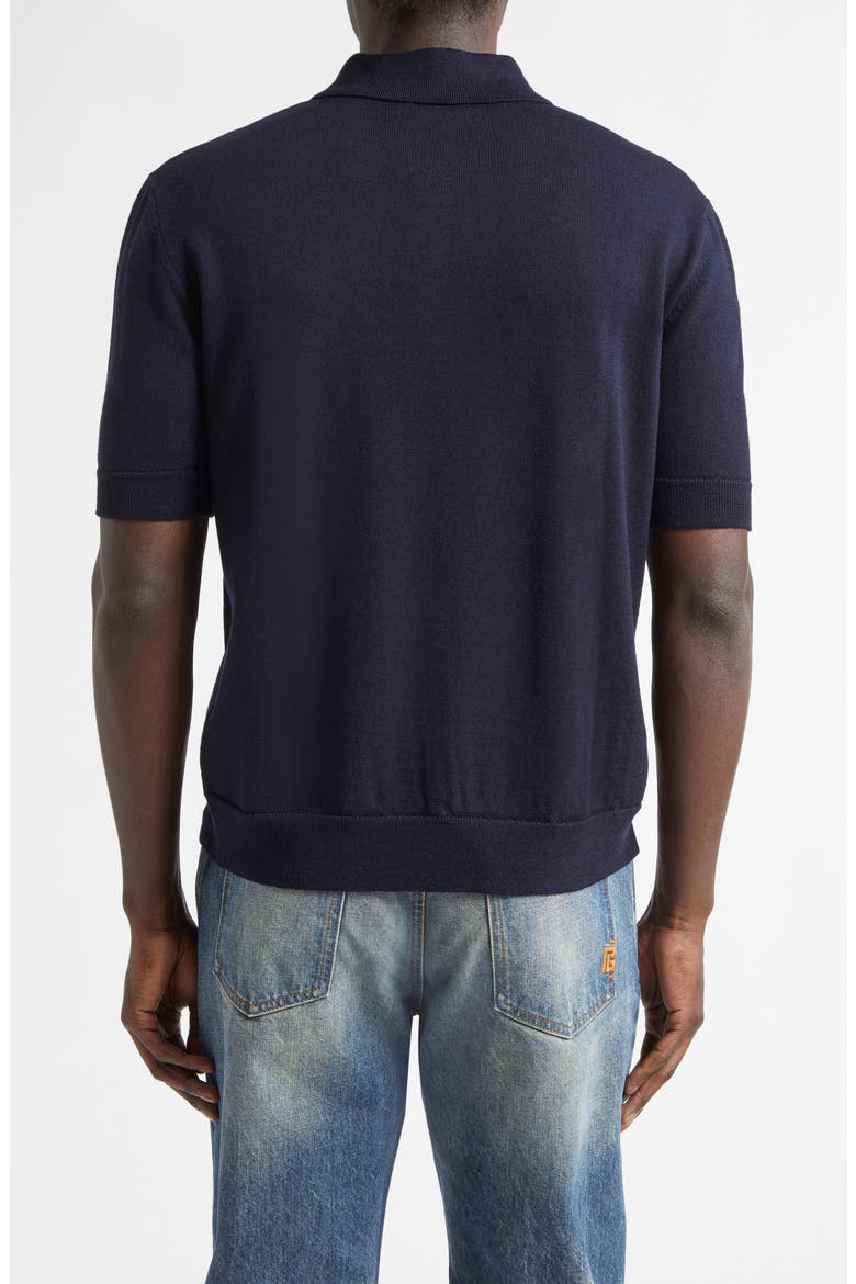 Paris Intarsia Merino Wool Polo, Alternate, color, NAVY/ NATURAL