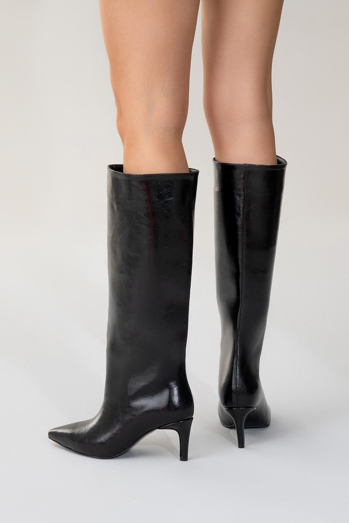 Cassandra High Heel Boot, Alternate, color, Black Faux Leather