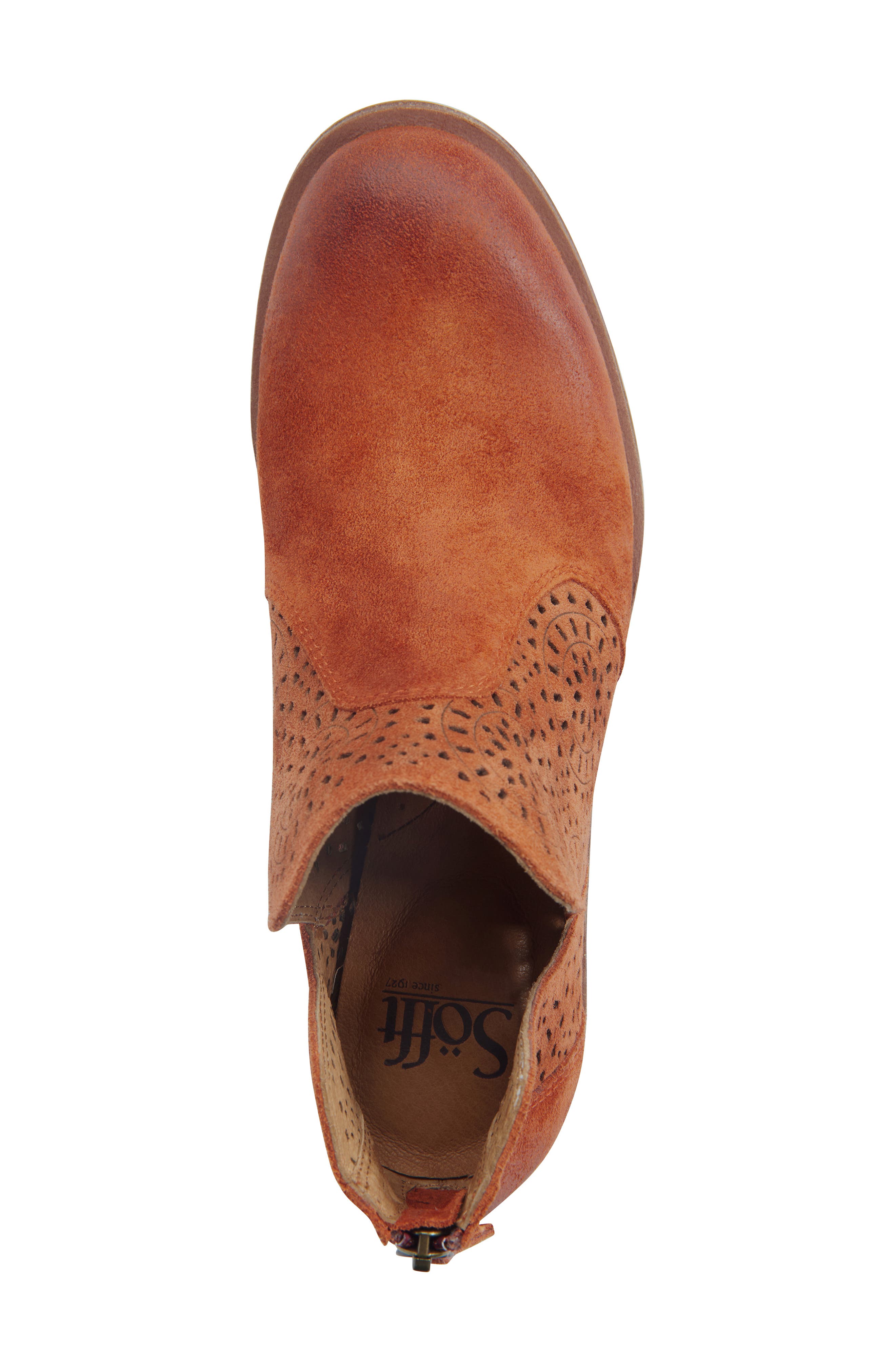 Barrosa Bootie, Alternate, color, SUNSET ORANGE SUEDE