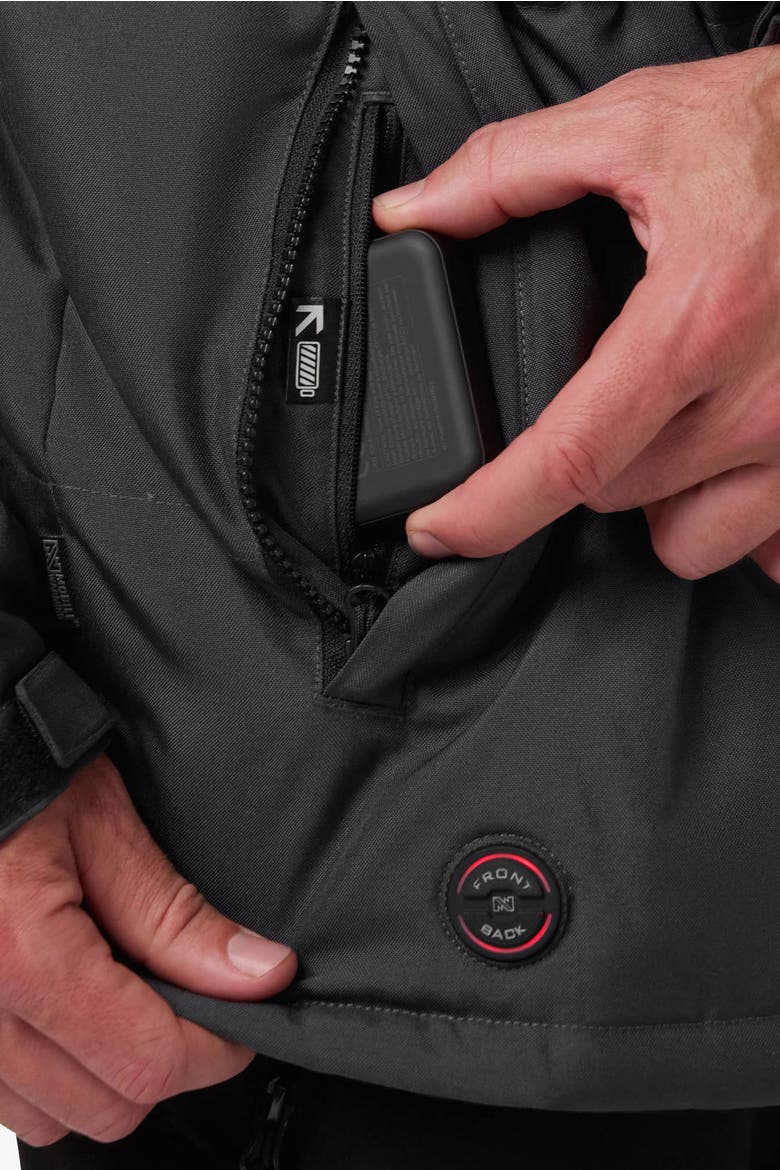 Men's Summit Down Heated Jacket, Alternate, color, Grey and Black