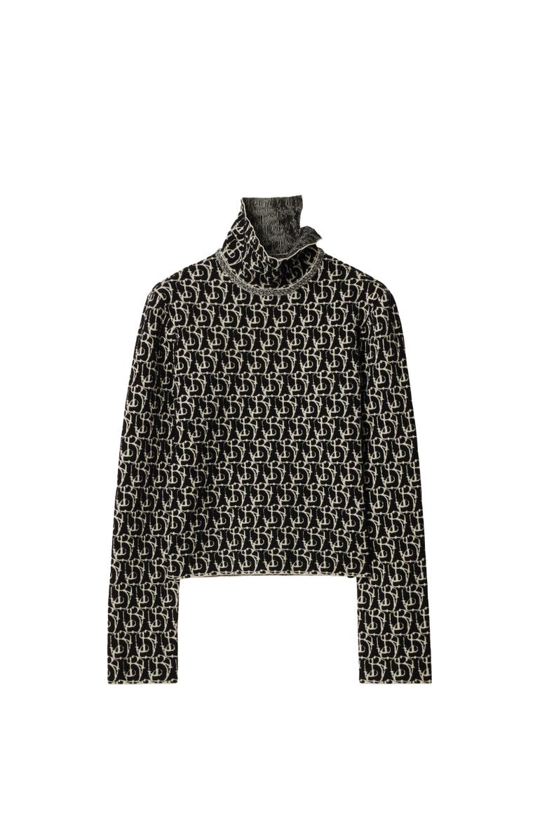 Burberry B Charm Wool Blend Sweater, Alternate, color, Black