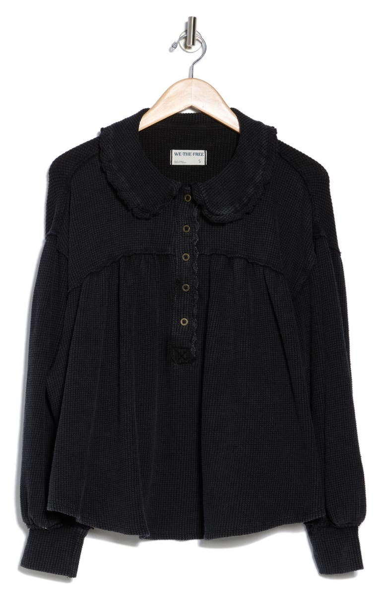 Free People Queen of Hearts Thermal Henley Top, Alternate, color,