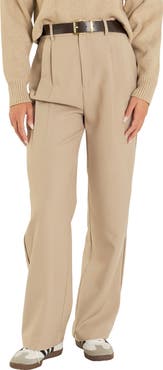 Grey Lab Pleated Wide Leg Pants