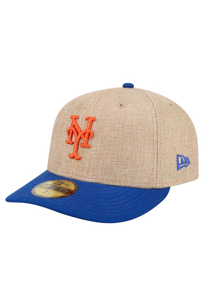 Men's New Era  Natural/Royal New York Mets Twine 59FIFTY Fitted Hat, Main, color, Natural
