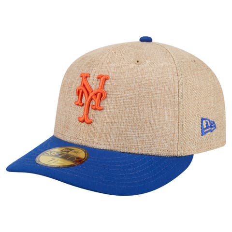 Men's New Era Natural/Royal New York Mets Twine 59FIFTY Fitted Hat