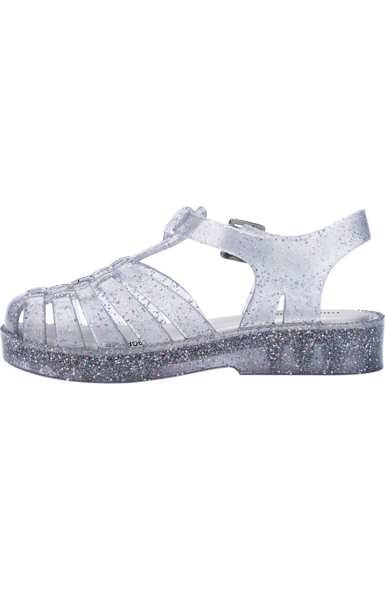 Mini Melissa Kids Mini Posses Sandal, Alternate, color, Pink Silver Glitter