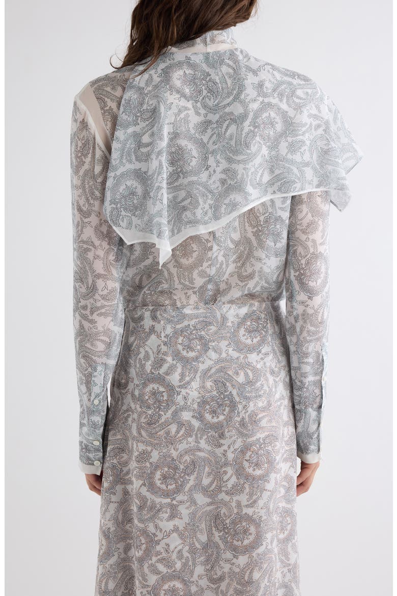 Senelle Paisley Silk Shirt, Alternate, color, LIGHT BLUE/ BEIGE