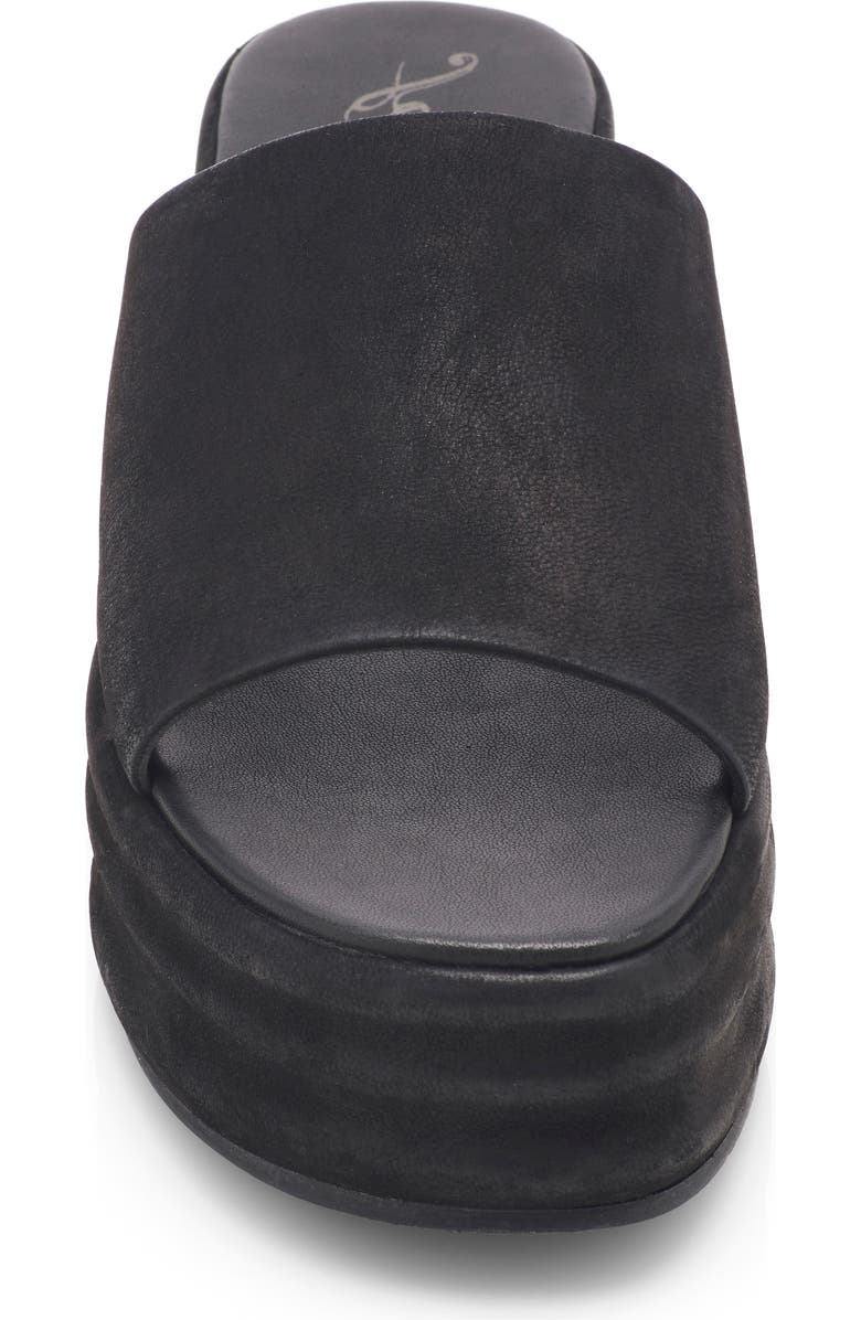 Free People Harbor Platform Sandal, Alternate, color, Black Leather