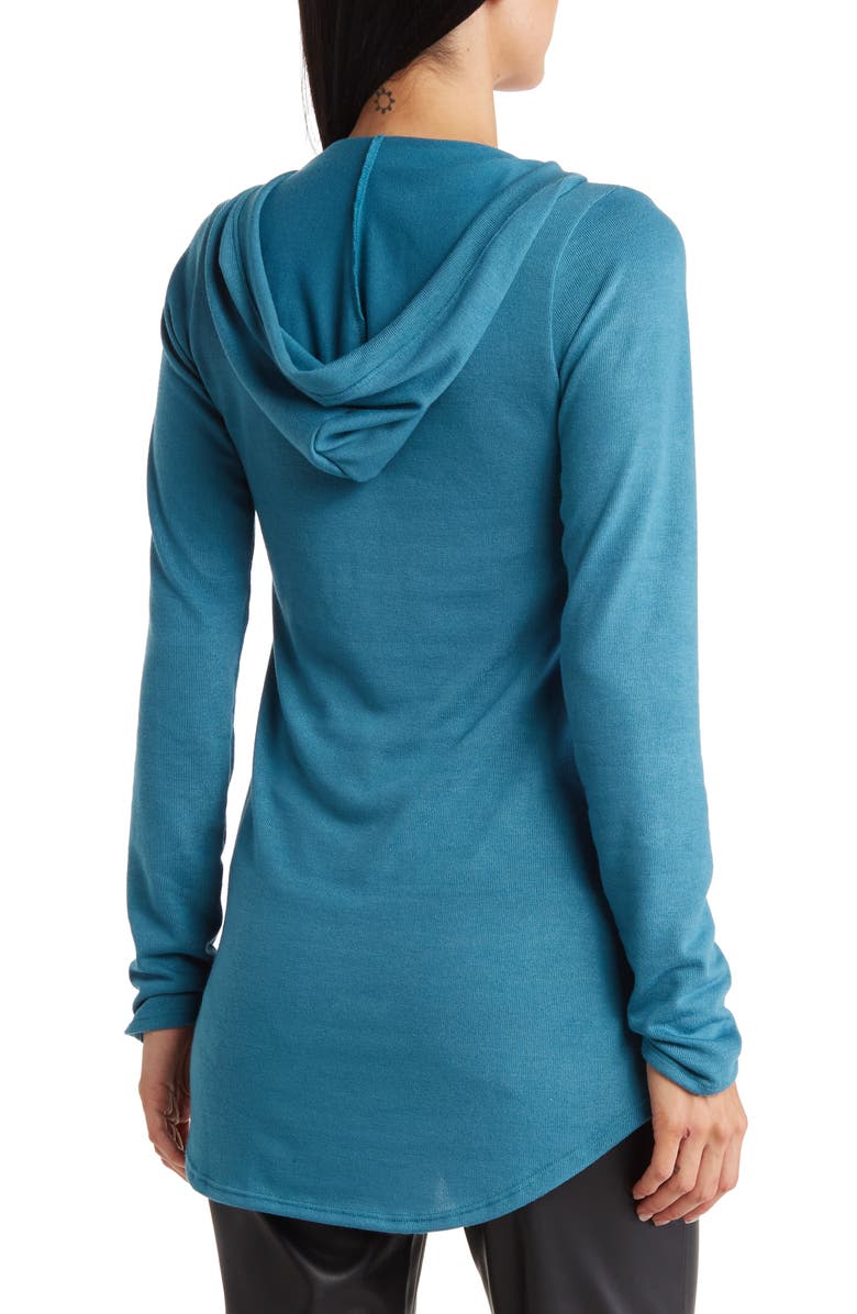 GO COUTURE Hooded Tunic Sweater, Alternate, color, Skydiver