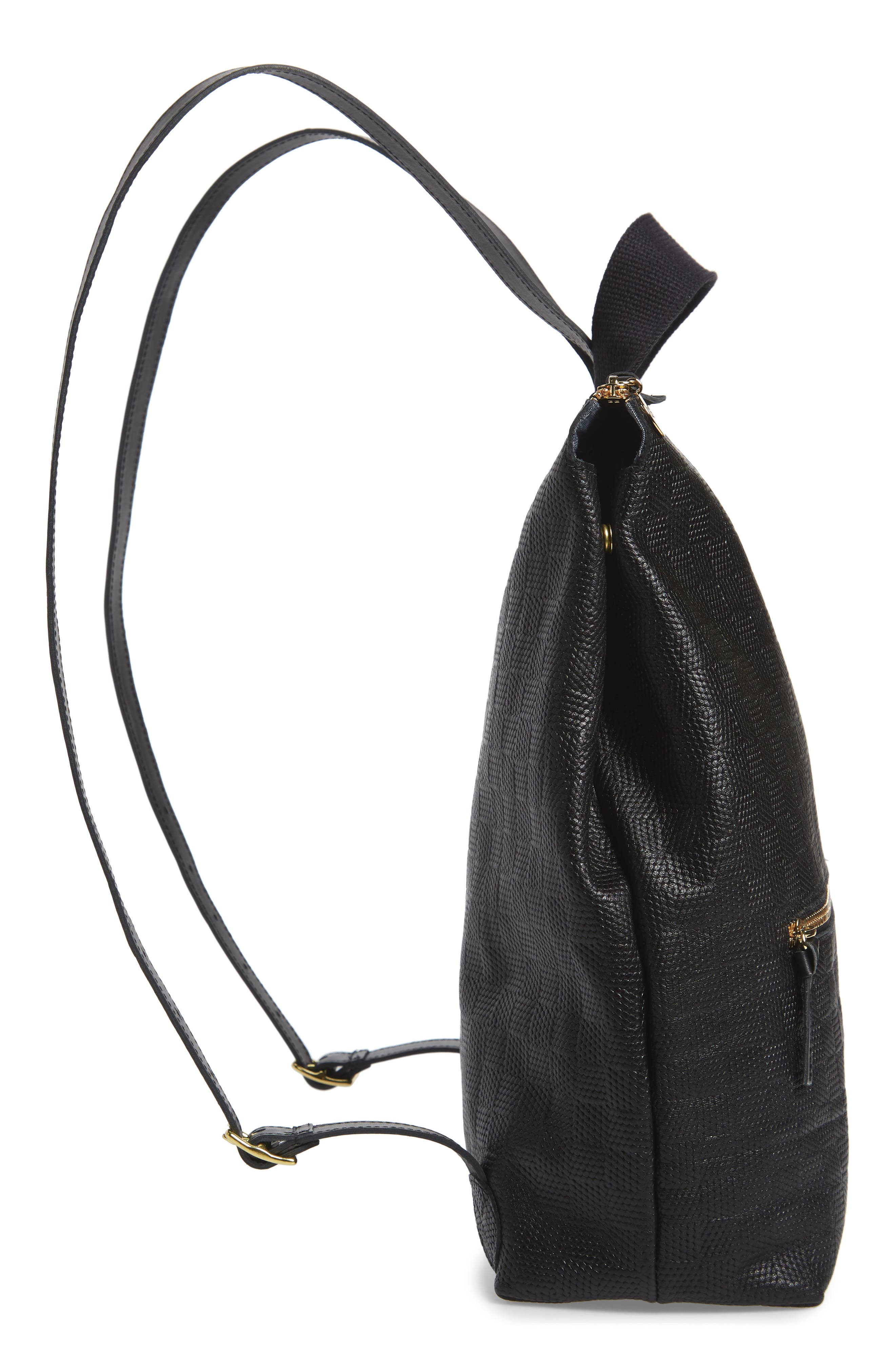 Clare V. Remi Leather Backpack, Alternate, color, 
