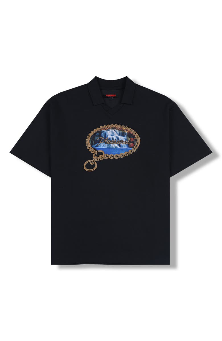 PLEASURES Boxy Submission Graphic Polo, Alternate, color,