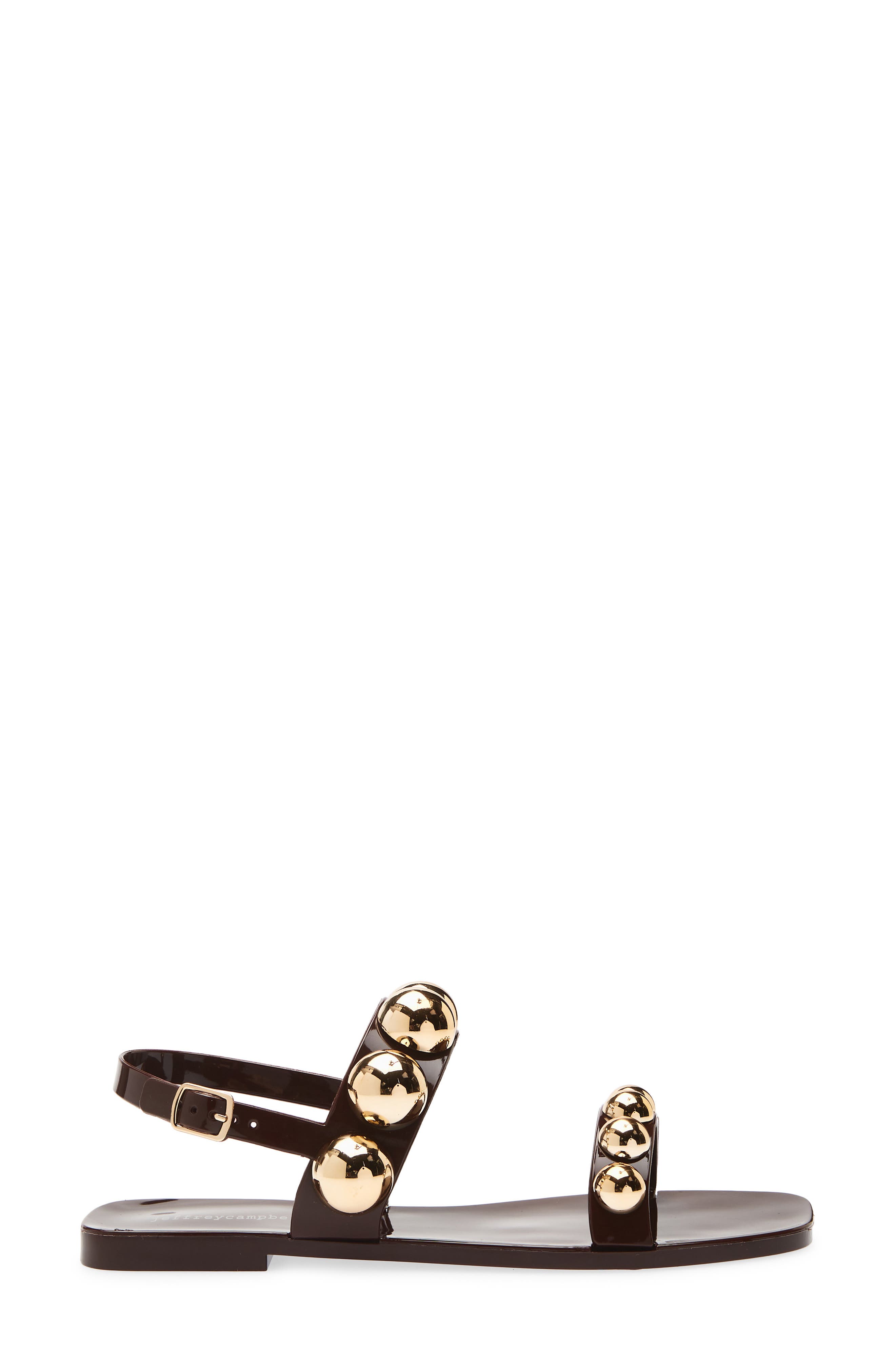 Jeffrey Campbell Gum-Drop Jelly Sandal, Alternate, color, Dark Brown Gold