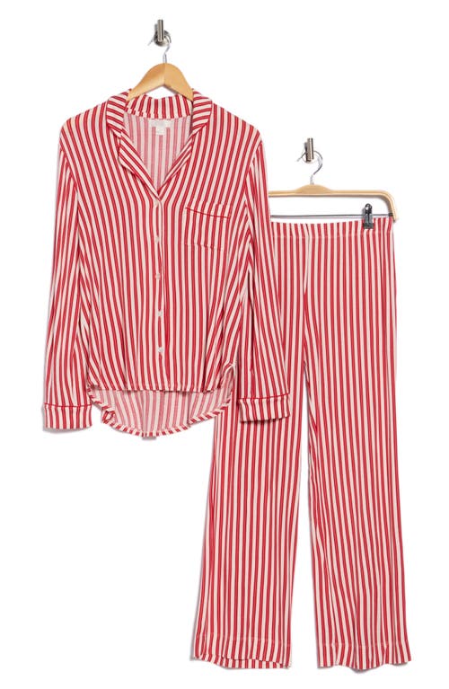 Nordstrom Rack Tranquility Long Sleeve Shirt & Pants Pajamas In Red