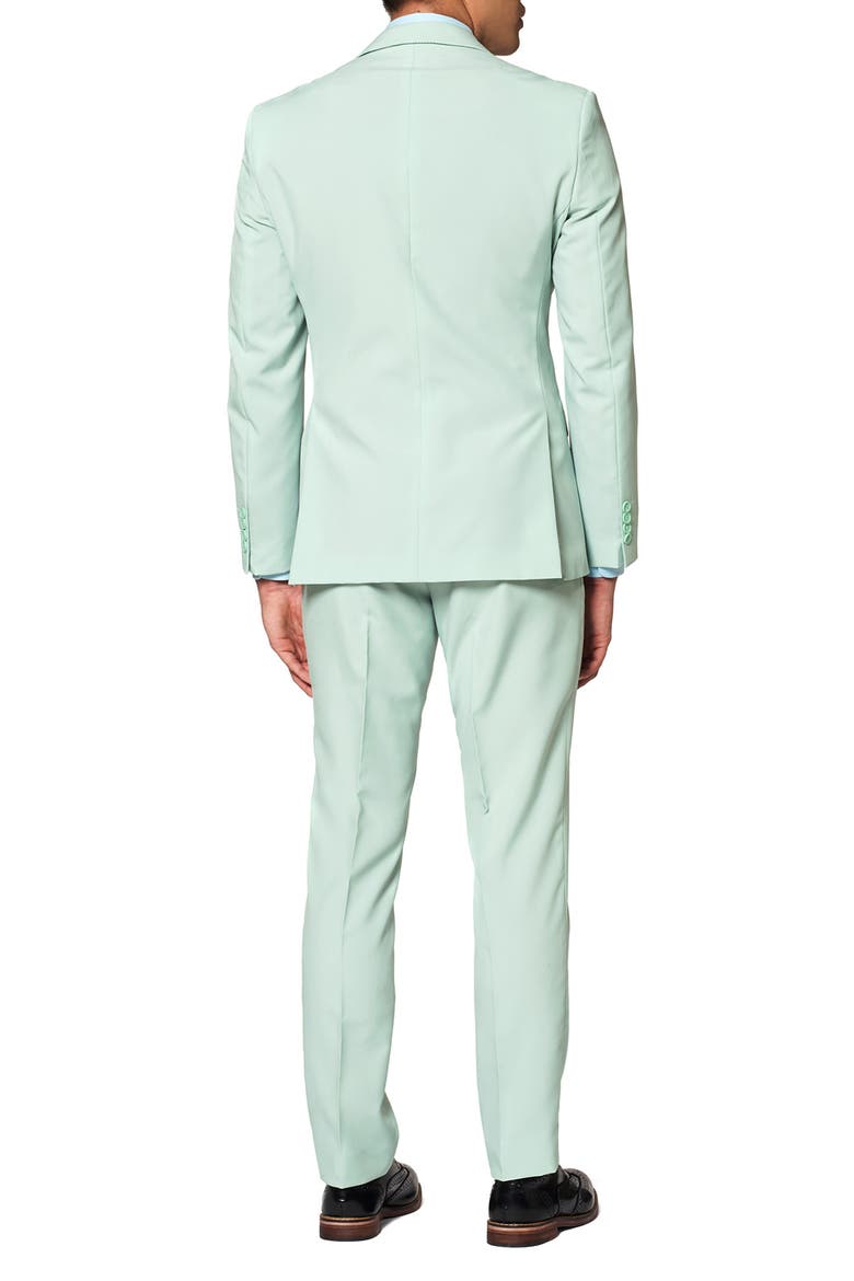 Magic Mint Pastel Slim Fit Two-Piece Suit & Tie Set, Alternate, color, TEAL/ MINT