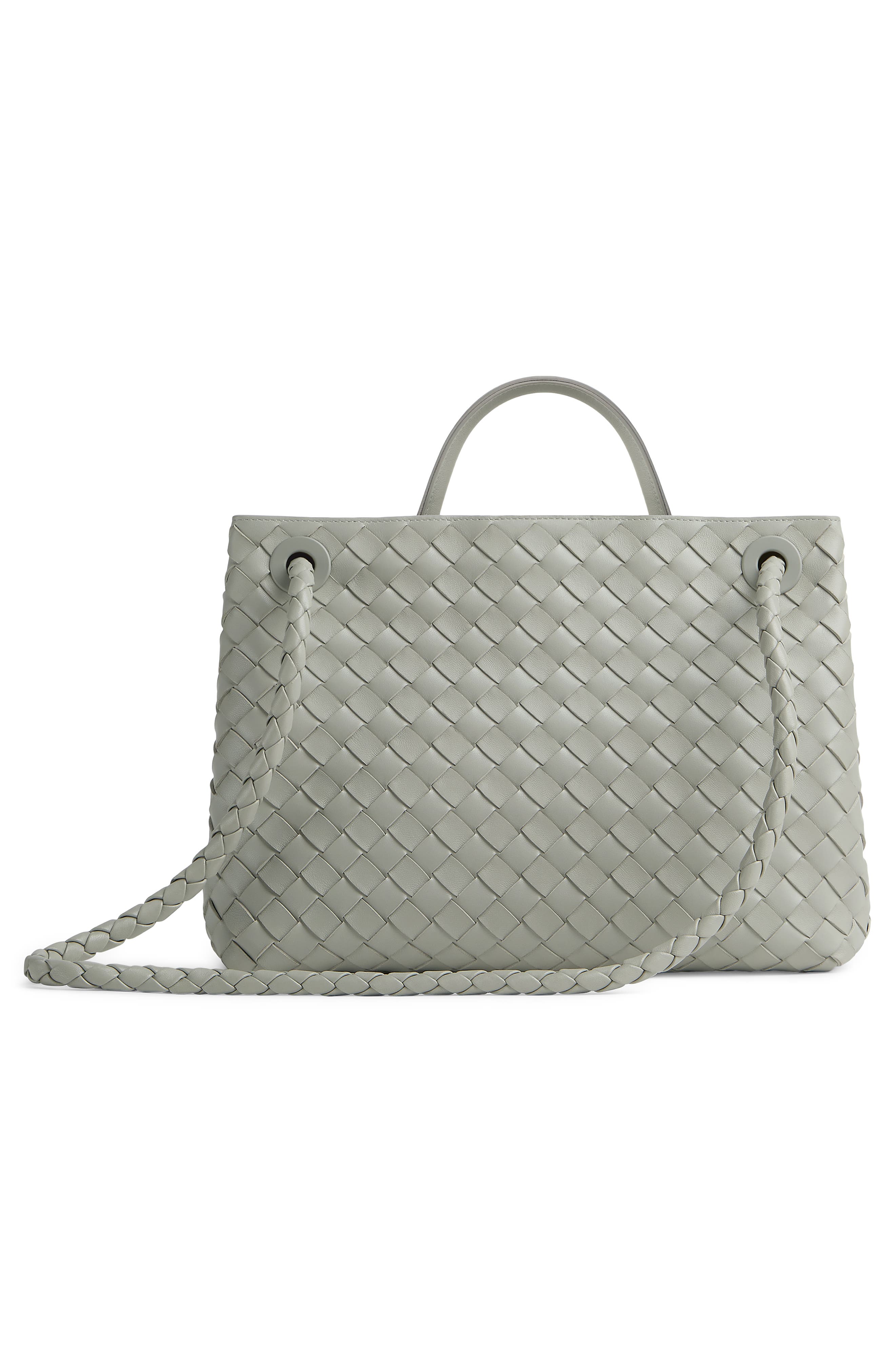 Medium Andiamo Intrecciato Shoulder Bag, Alternate, color, 1562 AGA GR-M BR