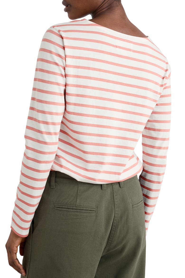 Sailor Stripe Organic Cotton Top, Alternate, color, BRETON DUSTY ROSE