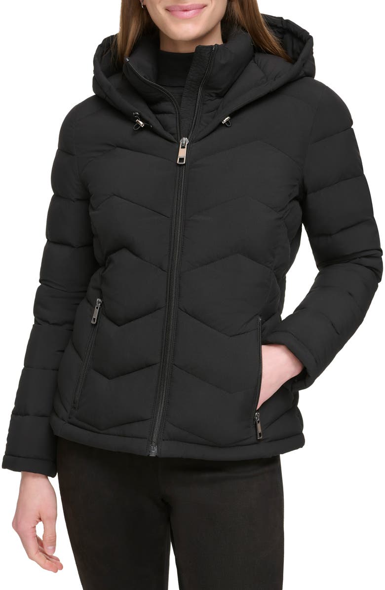 Calvin Klein Packable Chevron Quilt Puffer Jacket, Main, color,