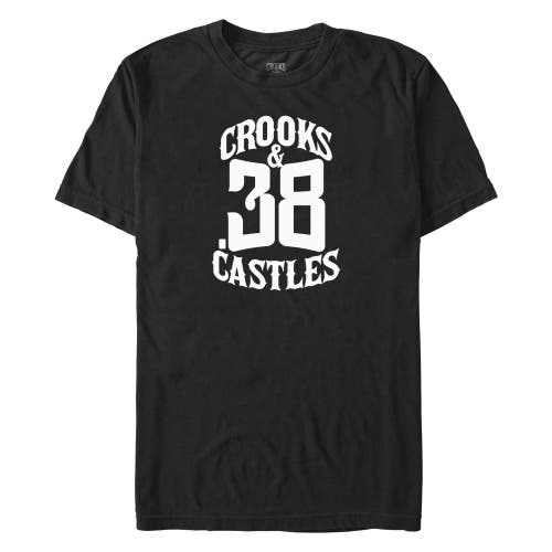Crooks & Castles Number White Logo Graphic T-shirt In Black